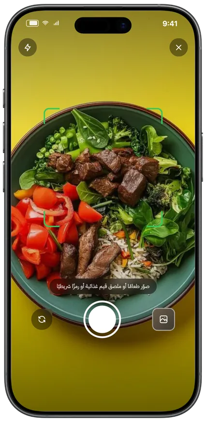 التعرّف بالصورة يسجّل وجبة