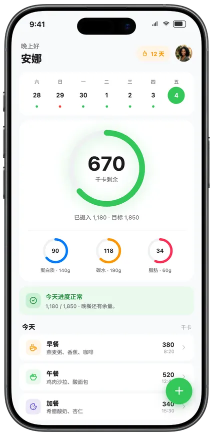 在 TrackEat 一眼看完你的一天